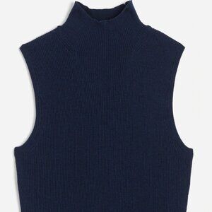 Madewell Black Merino Wool-Silk Sweater Tank
